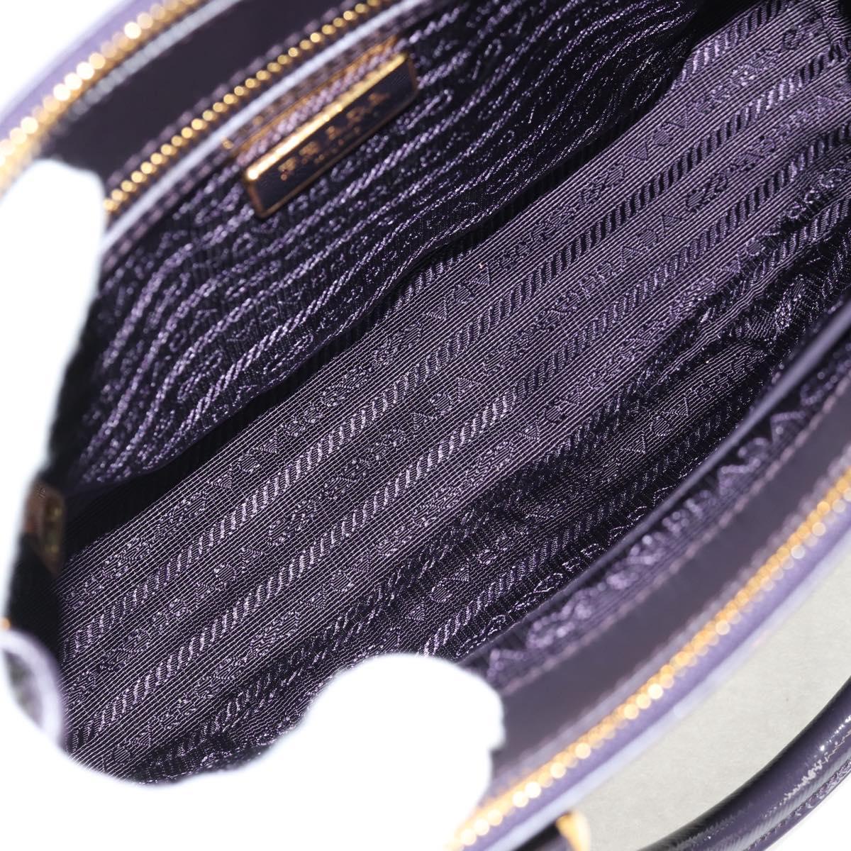 PRADA Galleria Hand Bag Safiano leather 2way Purple Gold BN2316 Auth yk19618V