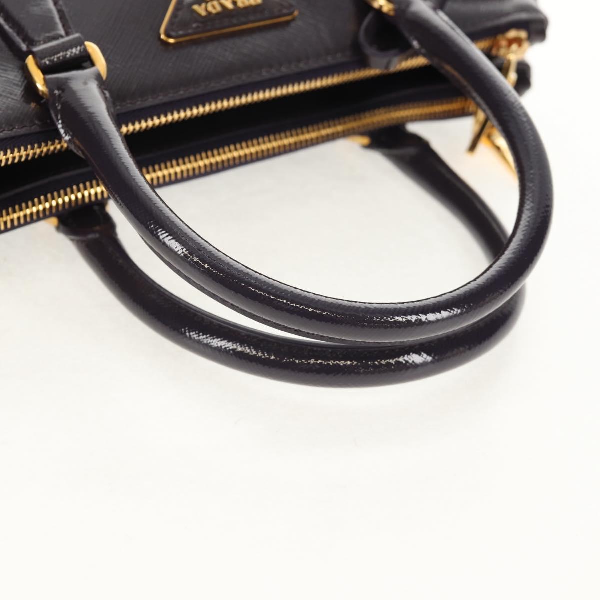 PRADA Galleria Hand Bag Safiano leather 2way Purple Gold BN2316 Auth yk19618V