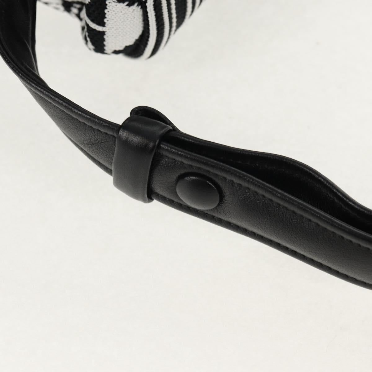 PRADA Signeau Shoulder Bag Canvas Black Silver 1BC165 Auth yk19619M