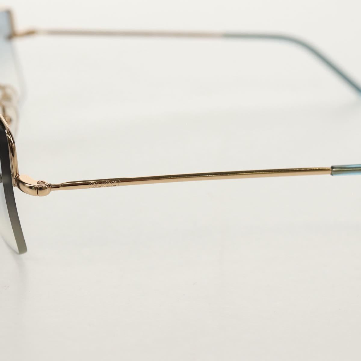 GUCCI Sunglasses metal Blue Auth yk19621V