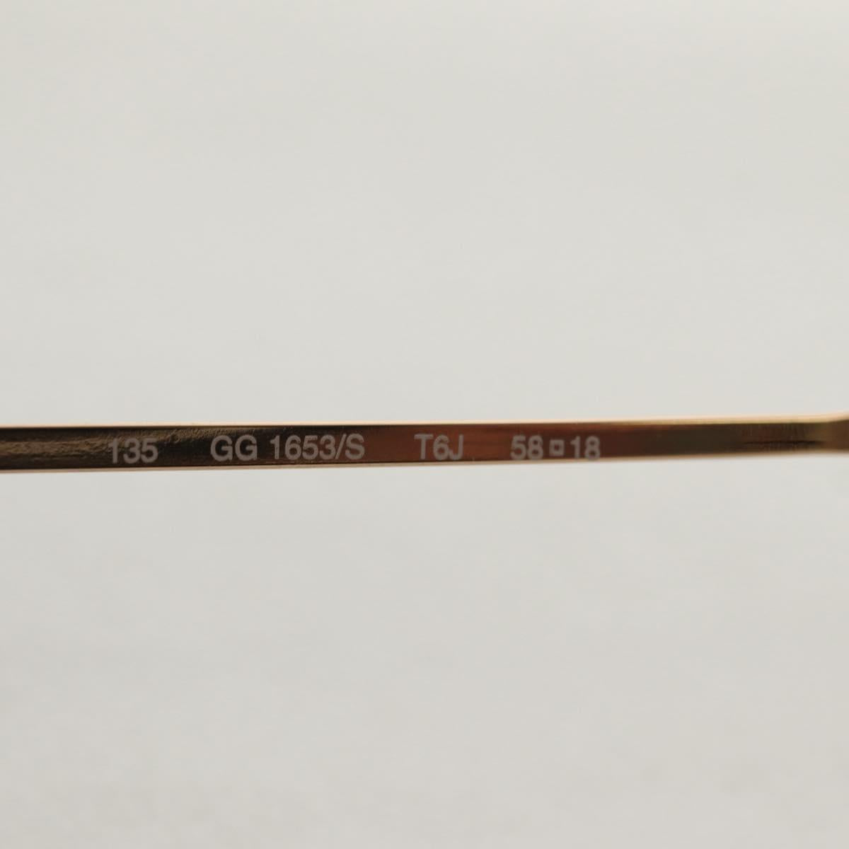 GUCCI Sunglasses metal Blue Auth yk19621V