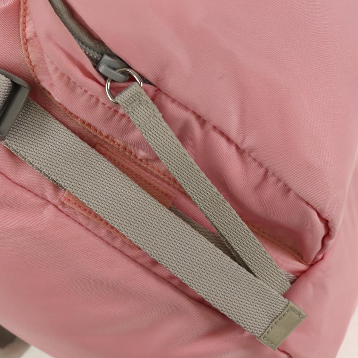 PRADA Backpack Nylon Pink Silver Auth yk19623V