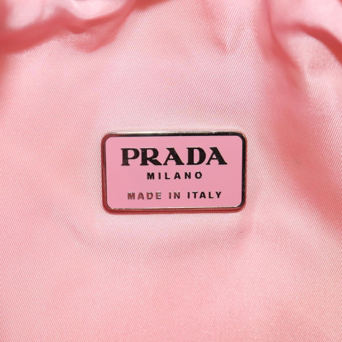 PRADA Backpack Nylon Pink Silver Auth yk19623V