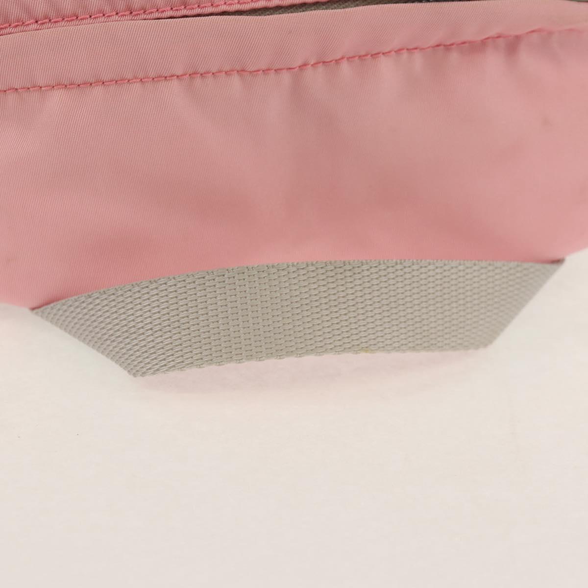 PRADA Backpack Nylon Pink Silver Auth yk19623V