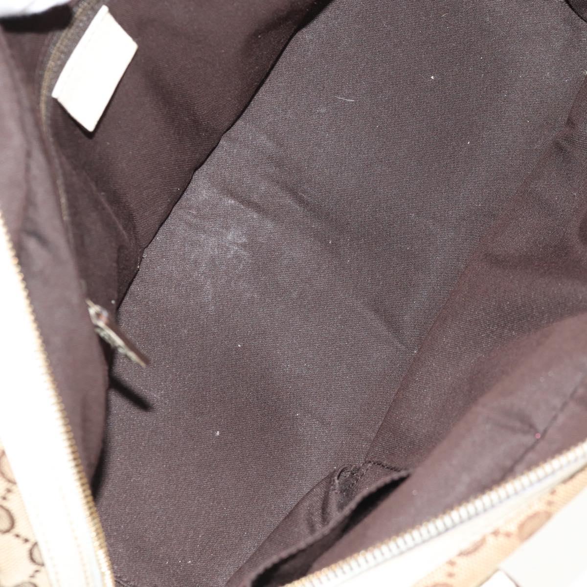 GUCCI Pretty GG Canvas Web Sherry Line Hand Bag Beige Gold 161720 Auth yk19624V