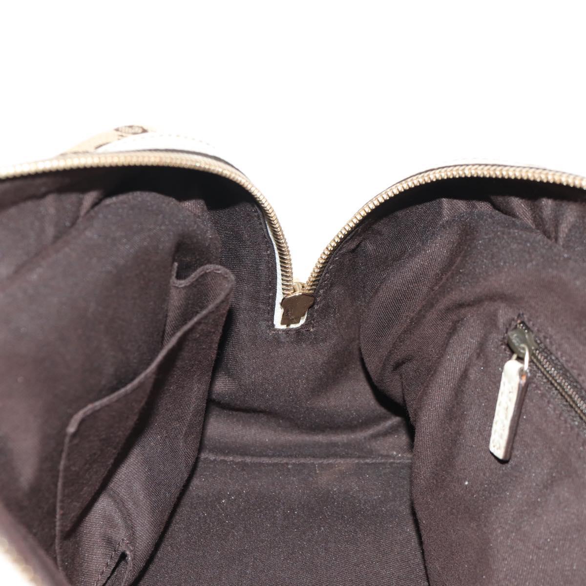 GUCCI Pretty GG Canvas Web Sherry Line Hand Bag Beige Gold 161720 Auth yk19624V