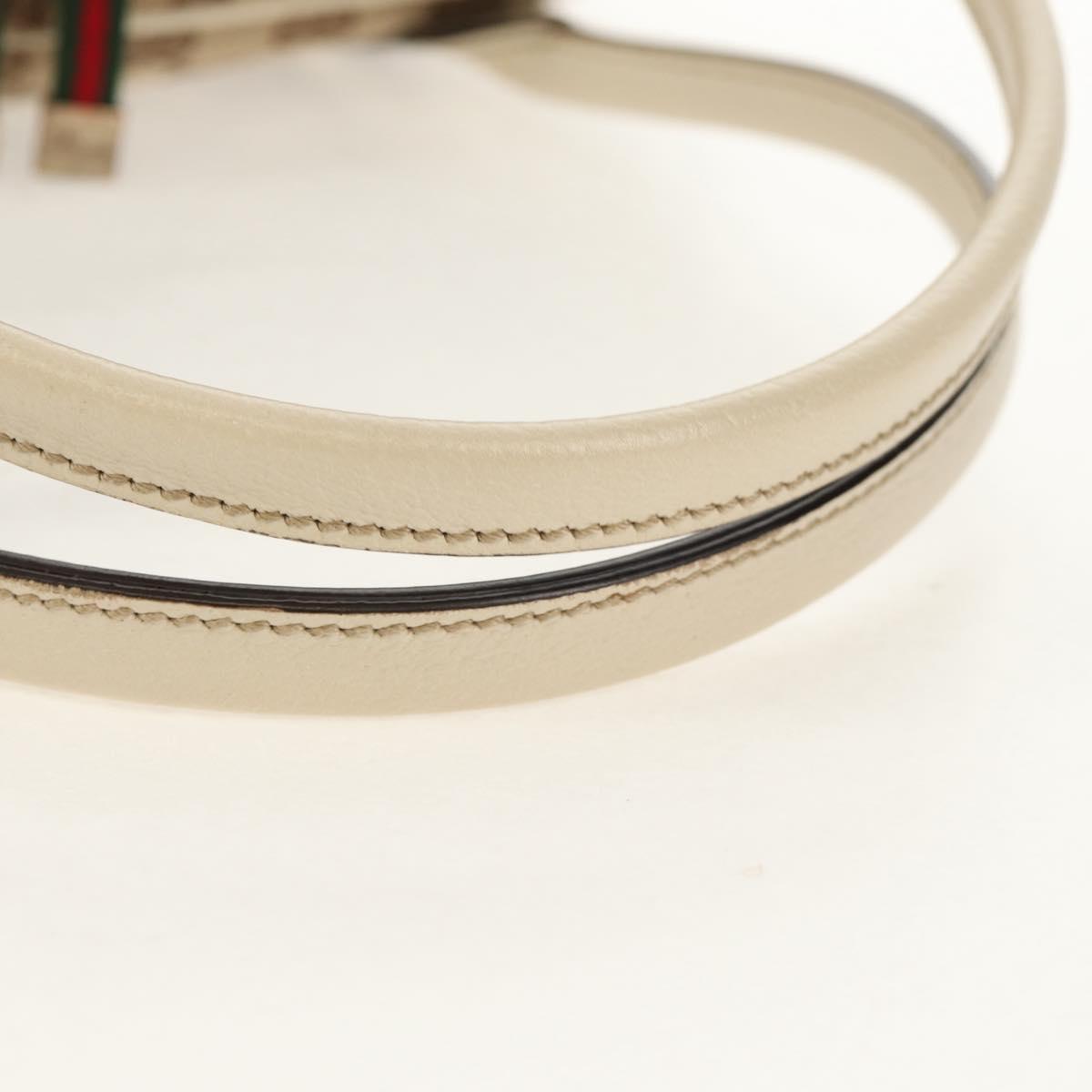 GUCCI Pretty GG Canvas Web Sherry Line Hand Bag Beige Gold 161720 Auth yk19624V