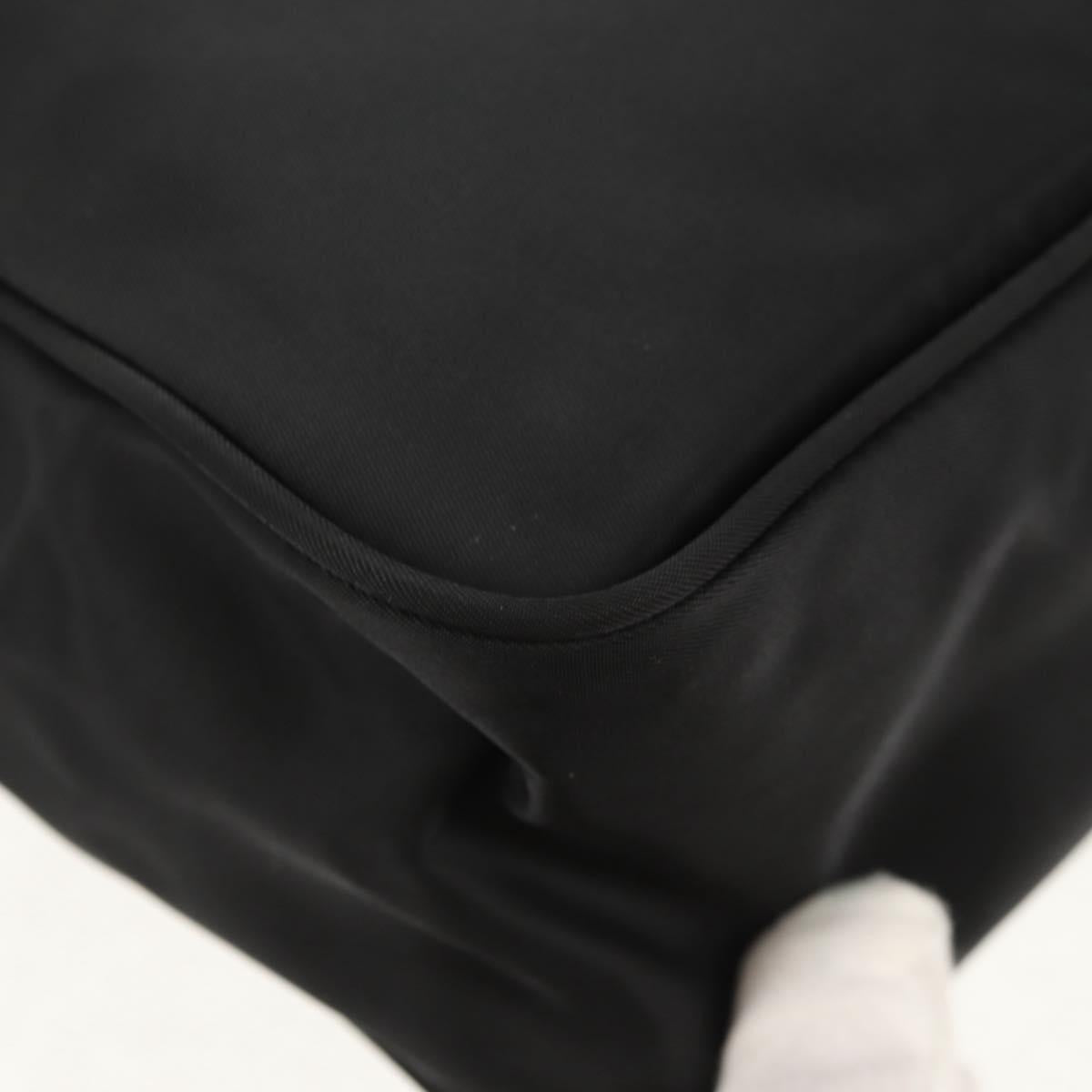 PRADA Shoulder Bag Nylon Black Silver Auth yk19625V