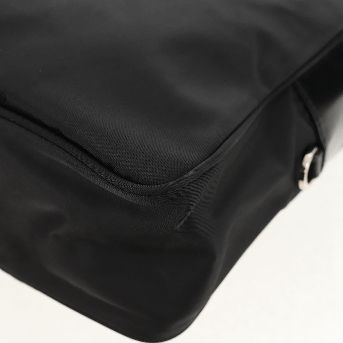 PRADA Shoulder Bag Nylon Black Silver Auth yk19625V