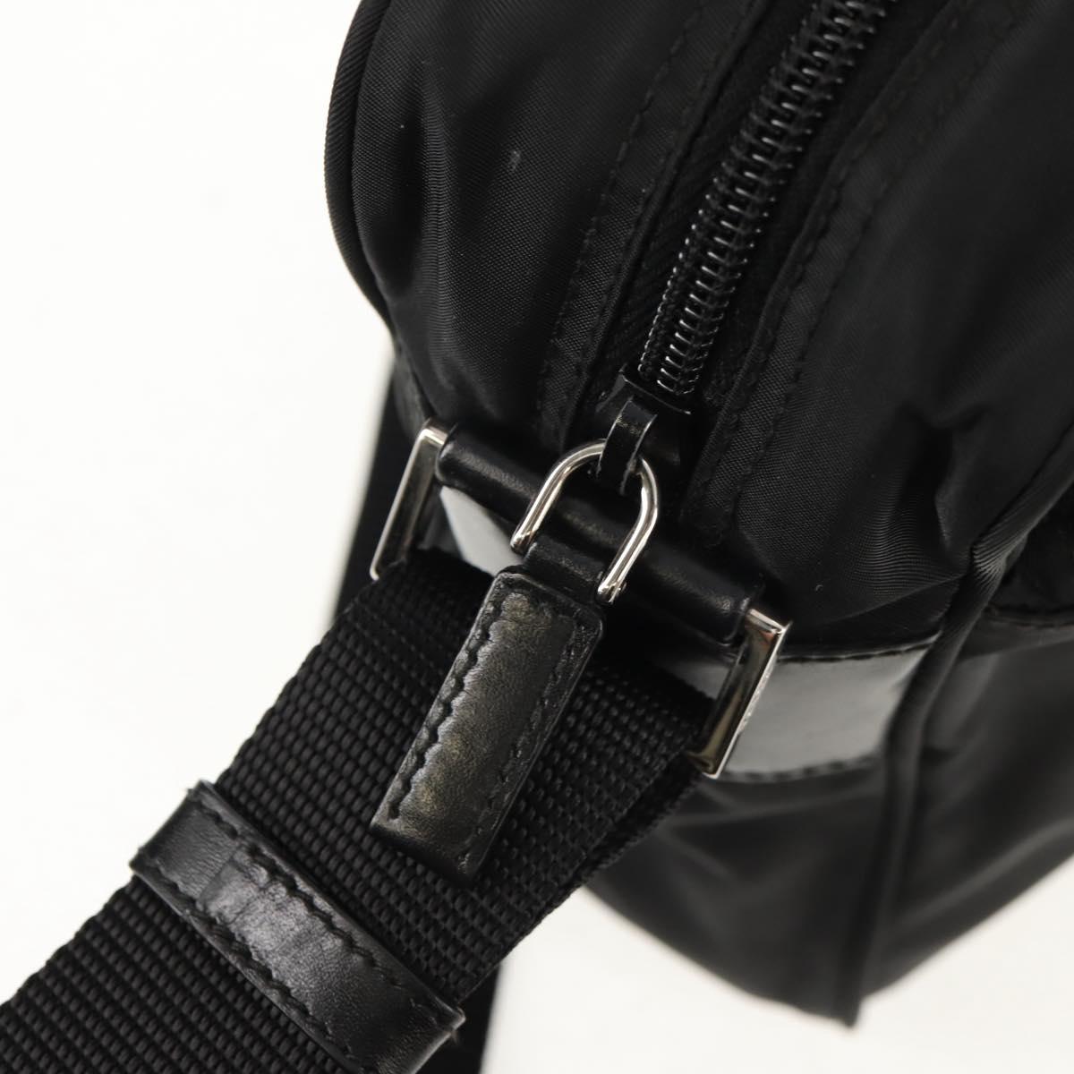 PRADA Shoulder Bag Nylon Black Silver Auth yk19625V