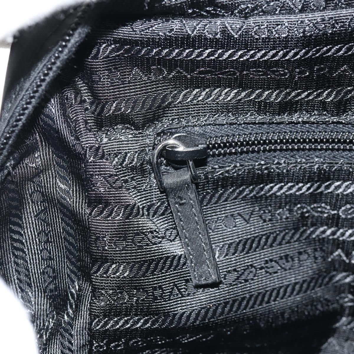 PRADA Shoulder Bag Nylon Black Silver Auth yk19625V