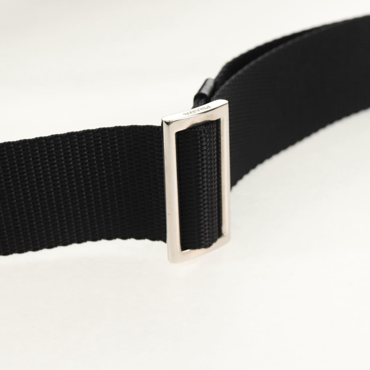 PRADA Shoulder Bag Nylon Black Silver Auth yk19625V