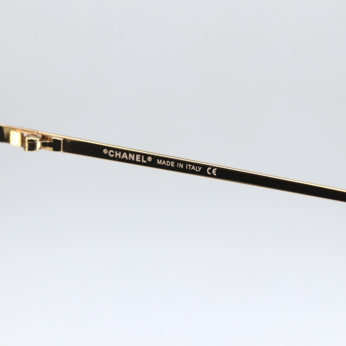 CHANEL Sunglasses metal Orange CC Auth yk19634V