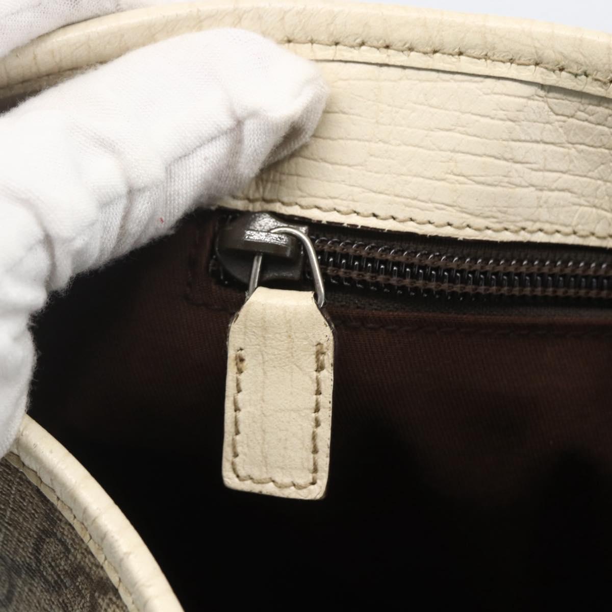 GUCCI GG Supreme Tote Bag PVC Beige Silver 114595 Auth yk19636