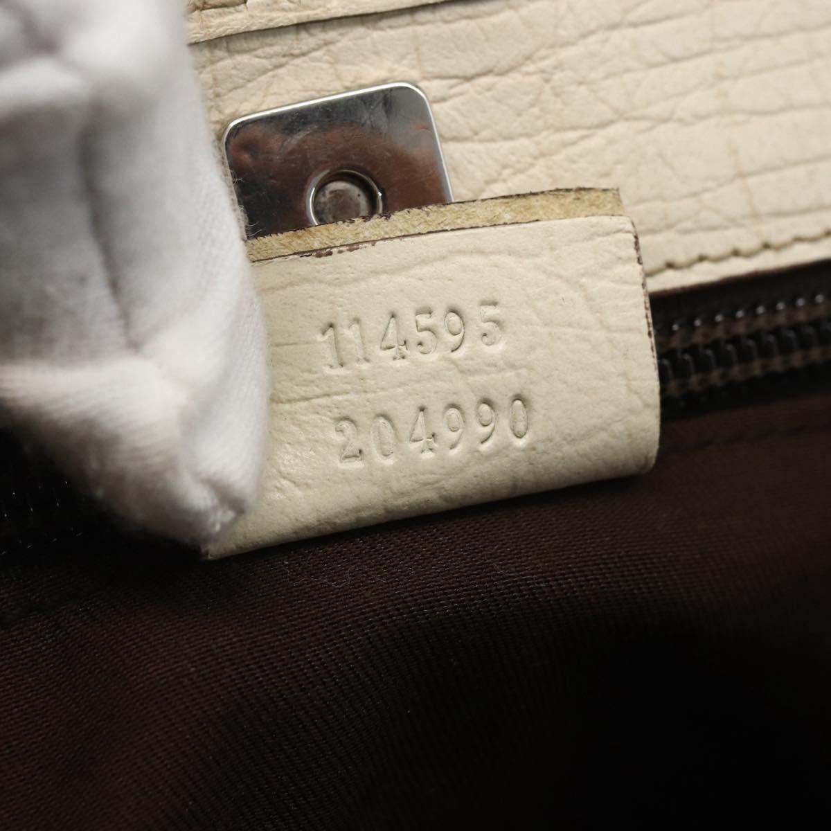 GUCCI GG Supreme Tote Bag PVC Beige Silver 114595 Auth yk19636