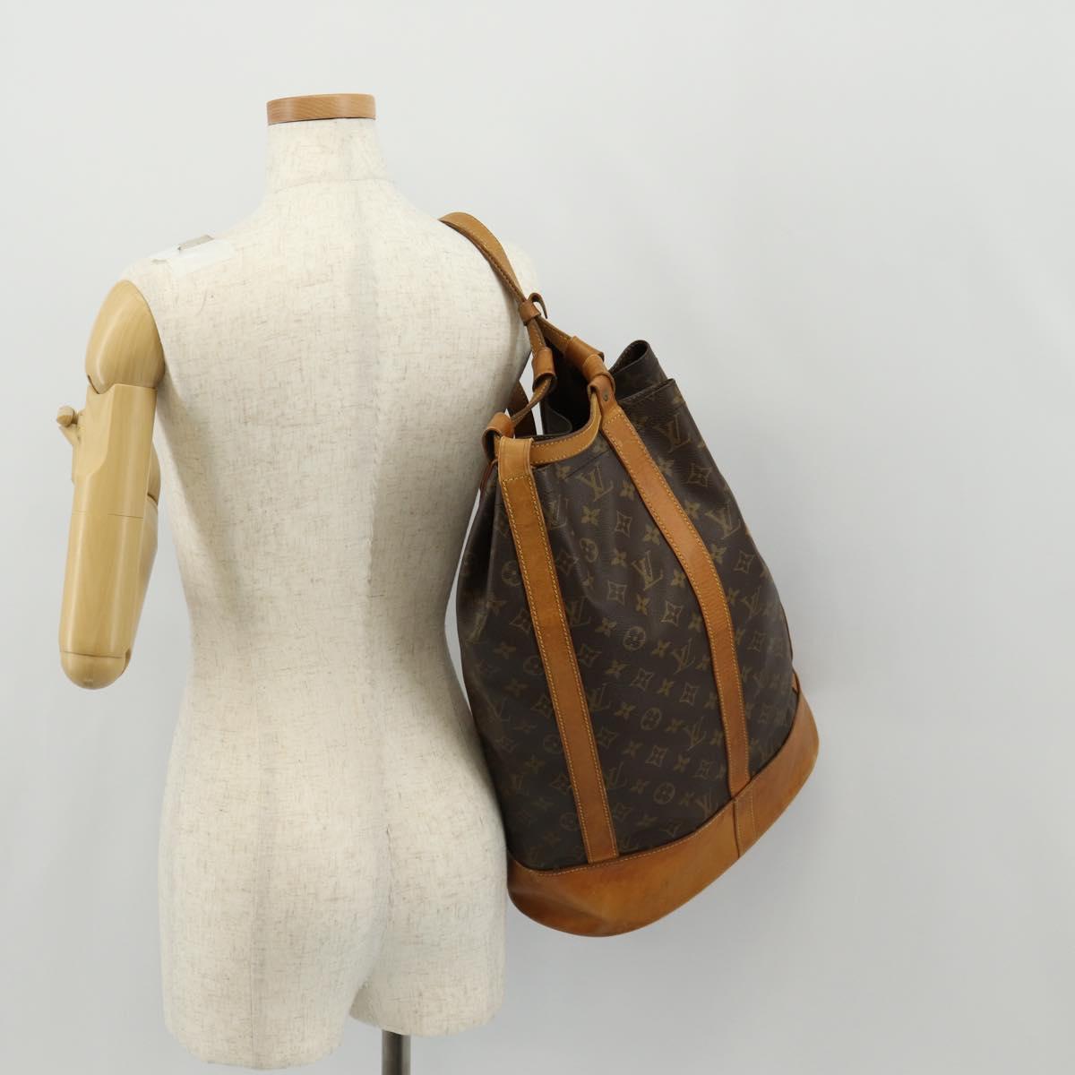 LOUIS VUITTON Monogram Randonnee GM Shoulder Bag M42244 LV Auth yk19637