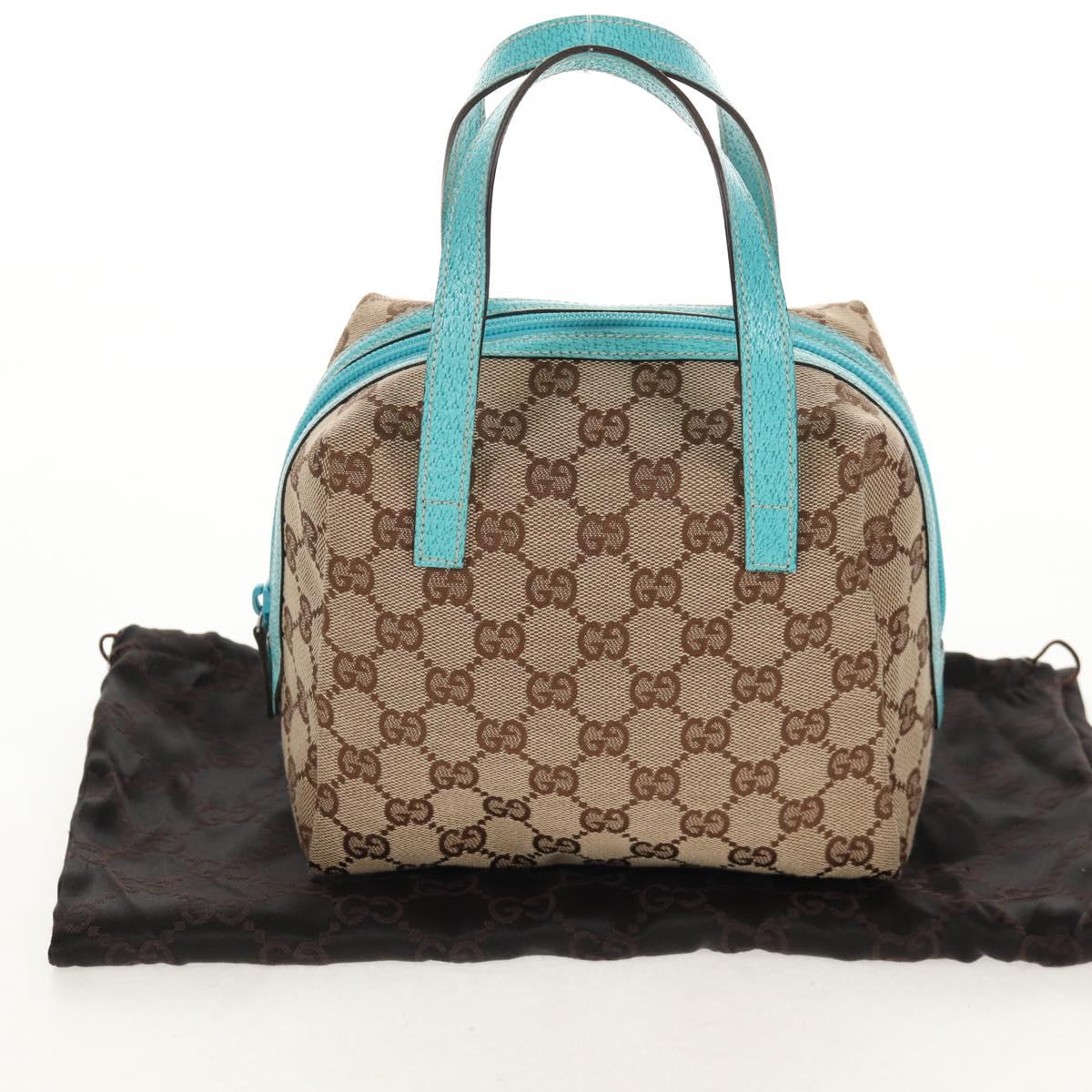 GUCCI GG Canvas Hand Bag Beige 124542 Auth yk19640V