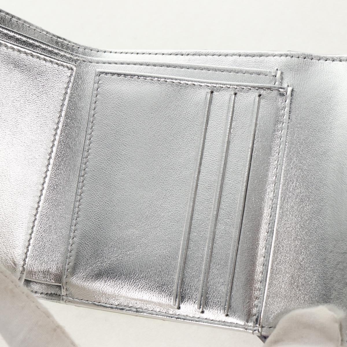 CHANEL Matelasse Gradient Compact Wallet Lamb Skin Purple CC Auth yk19643M