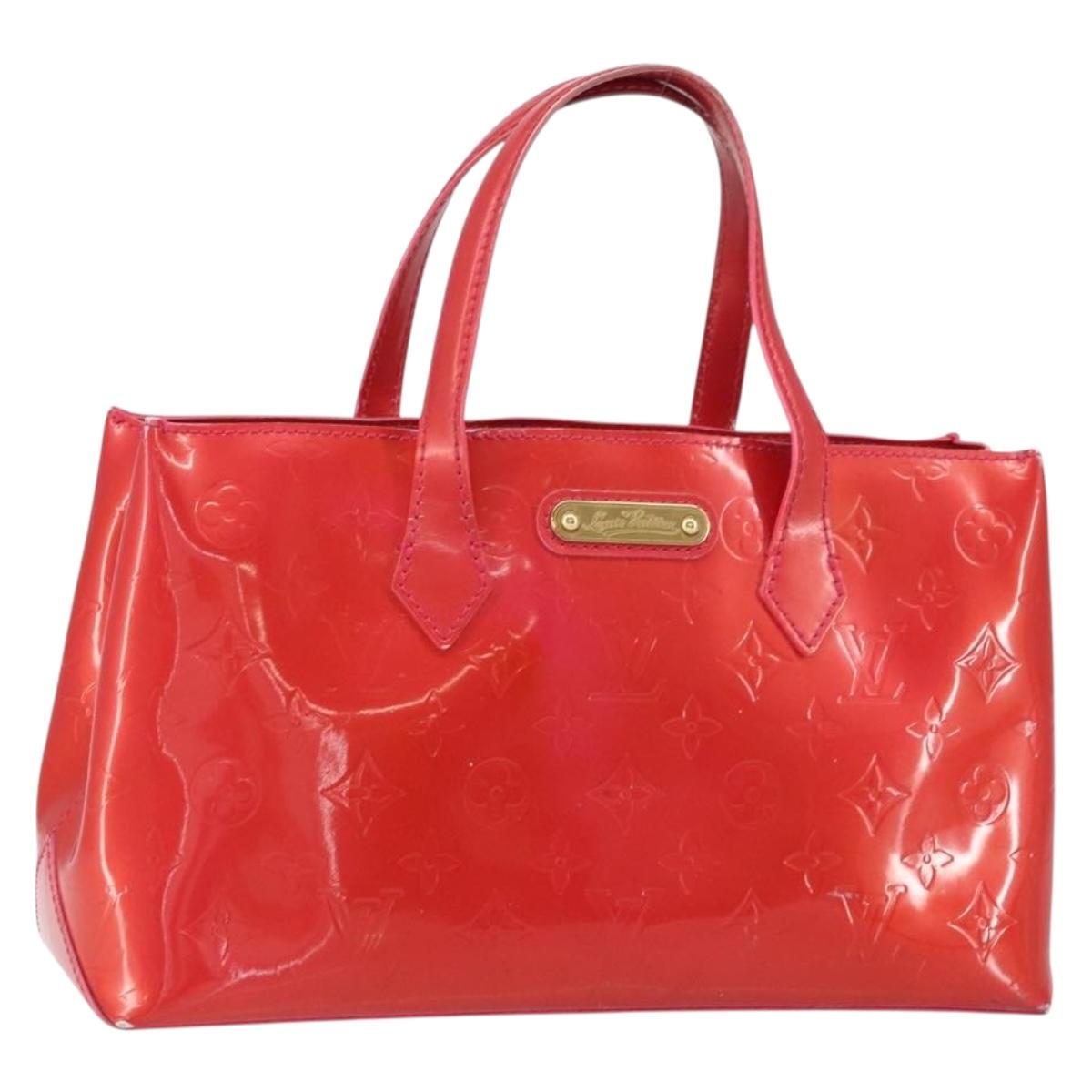 LOUIS VUITTON Vernis Wilshire Boulevard Bag Rose Pop M93643 LV Auth yk19648