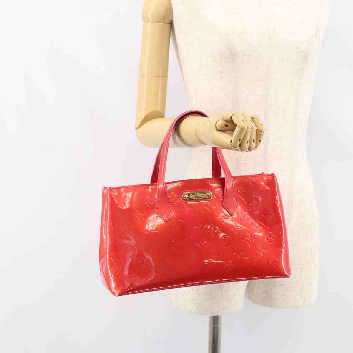 LOUIS VUITTON Vernis Wilshire Boulevard Bag Rose Pop M93643 LV Auth yk19648