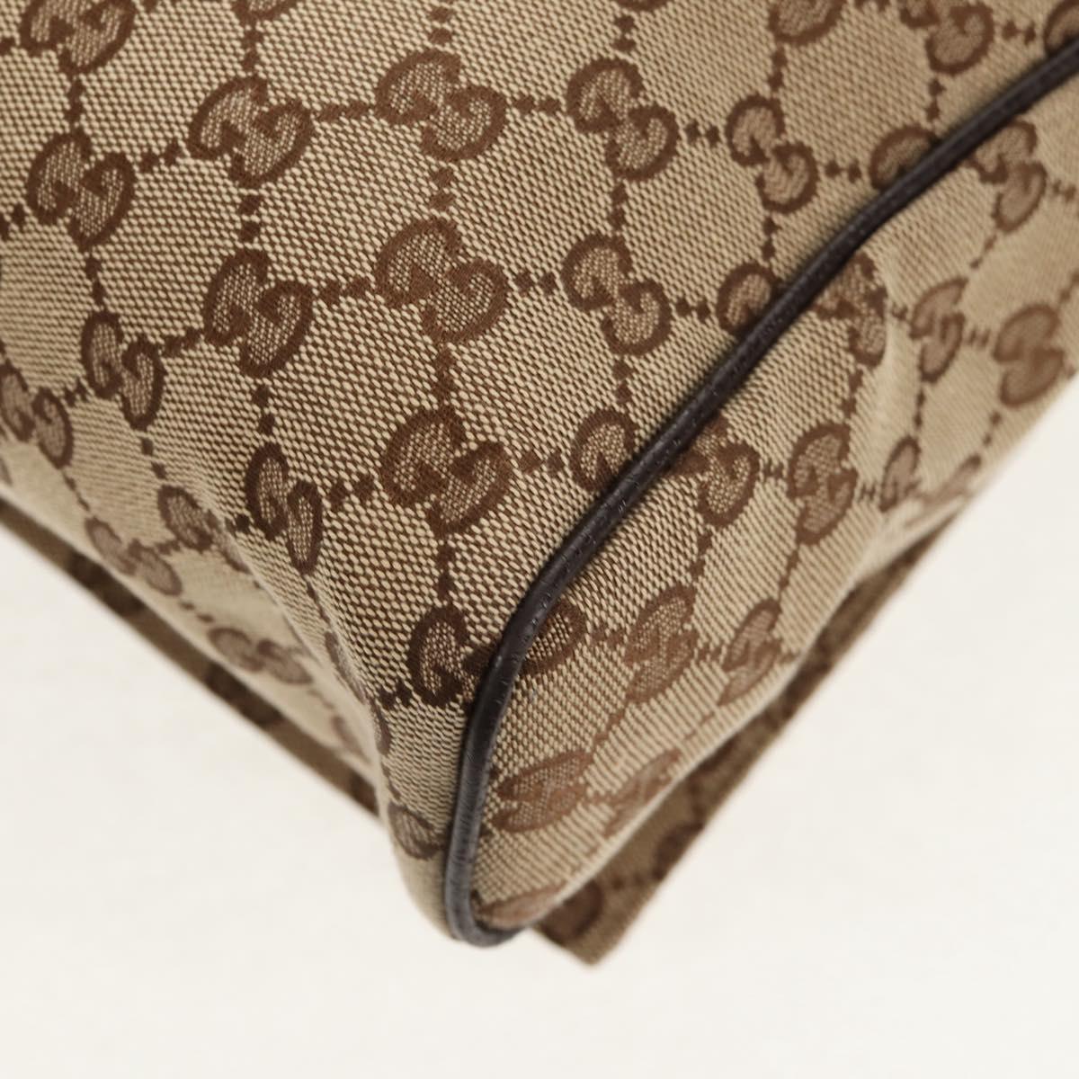 GUCCI GG Canvas Shoulder Bag Beige Silver 146236 Auth yk19669V