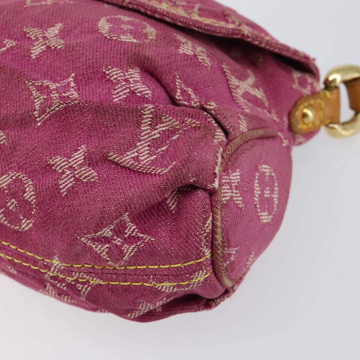 LOUIS VUITTON Monogram Denim Mini Preity Bag Pink M95216 LV Auth yk19674