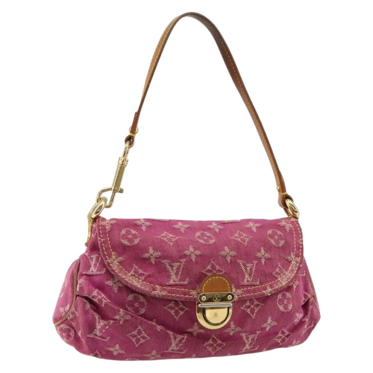 LOUIS VUITTON Monogram Denim Mini Preity Bag Pink M95216 LV Auth yk19674