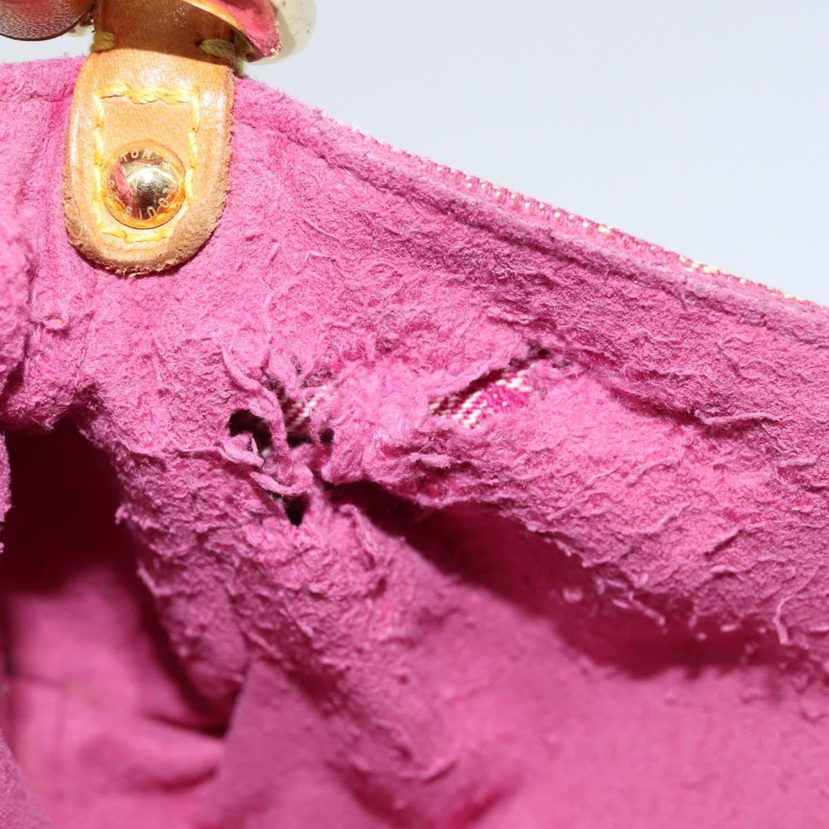 LOUIS VUITTON Monogram Denim Mini Preity Bag Pink M95216 LV Auth yk19674