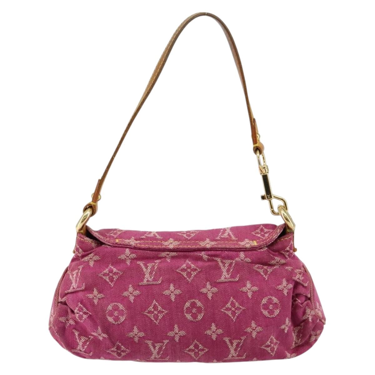 LOUIS VUITTON Monogram Denim Mini Preity Bag Pink M95216 LV Auth yk19674