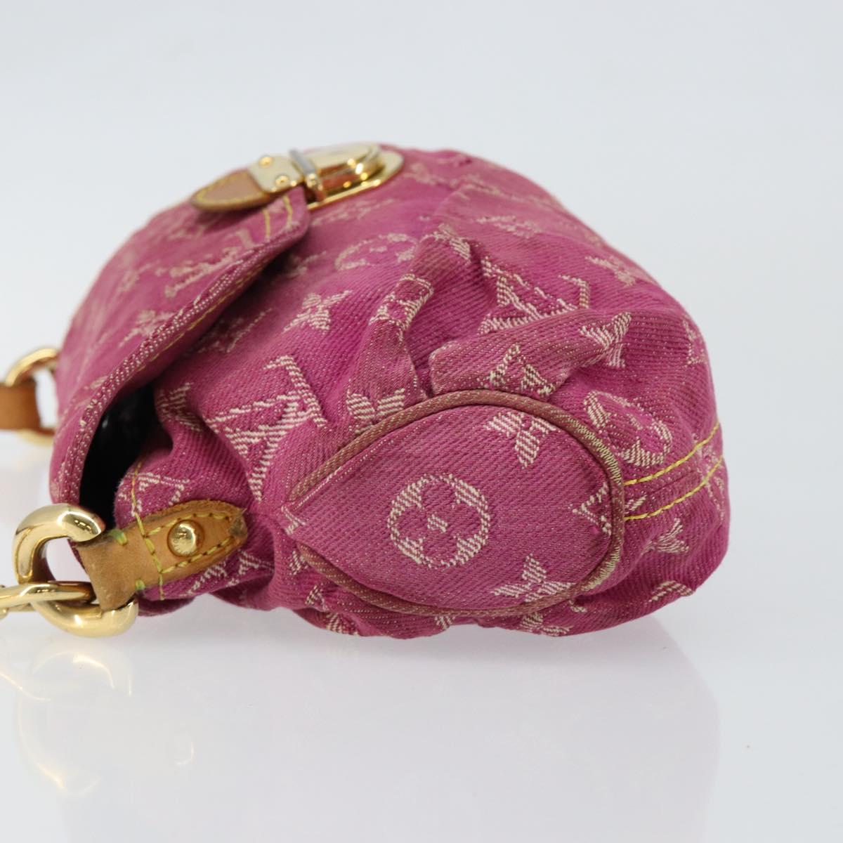 LOUIS VUITTON Monogram Denim Mini Preity Bag Pink M95216 LV Auth yk19674