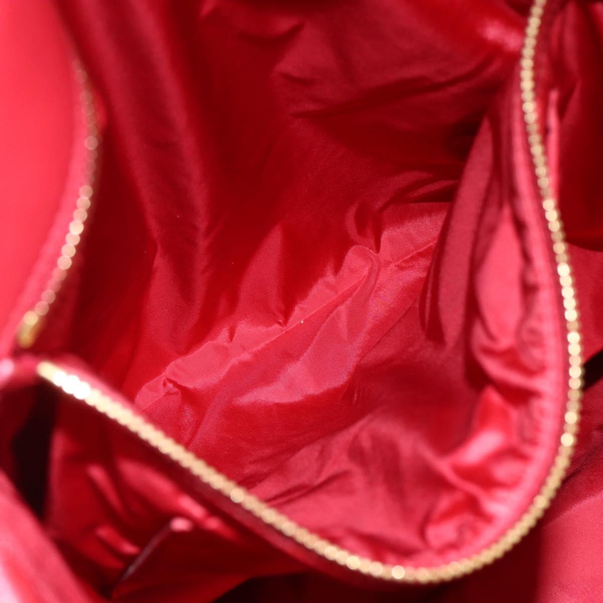 Miu Miu Matelasse Hand Bag Canvas 2way Red Gold Auth yk19675