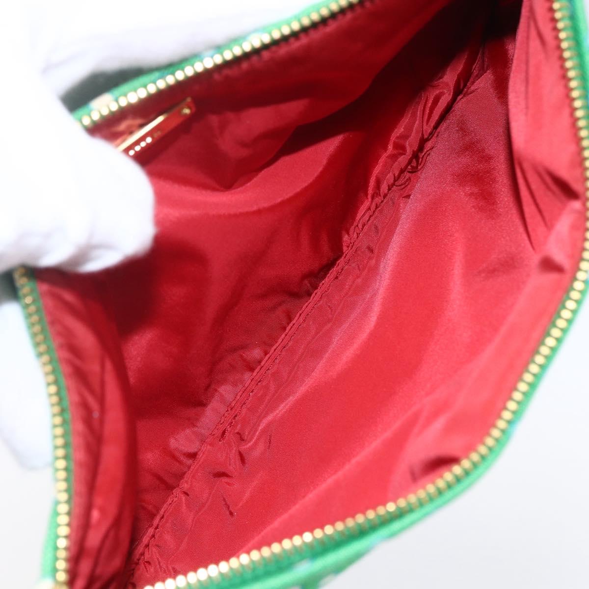 Miu Miu Matelasse Hand Bag Canvas 2way Red Gold Auth yk19675