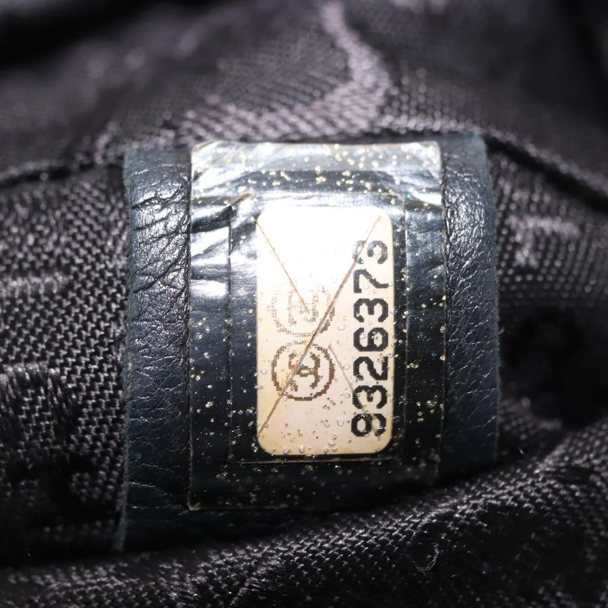 CHANEL Hobo Shoulder Bag Lamb Skin Black Silver CC Auth yk19676