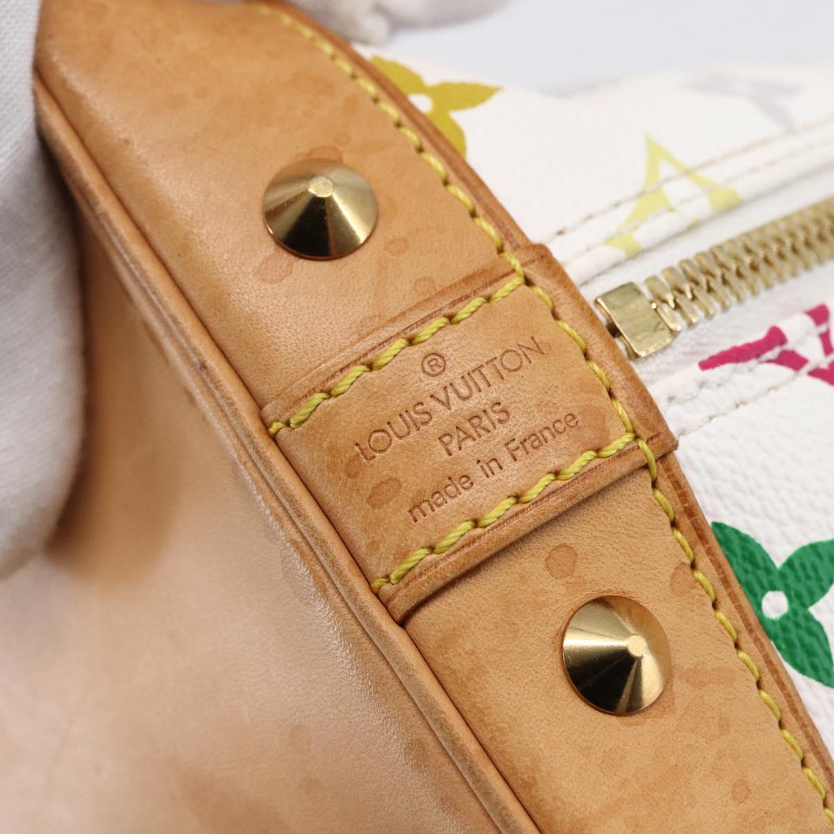 LOUIS VUITTON Monogram Multicolor Alma Hand Bag White M92647 LV Auth yk19689