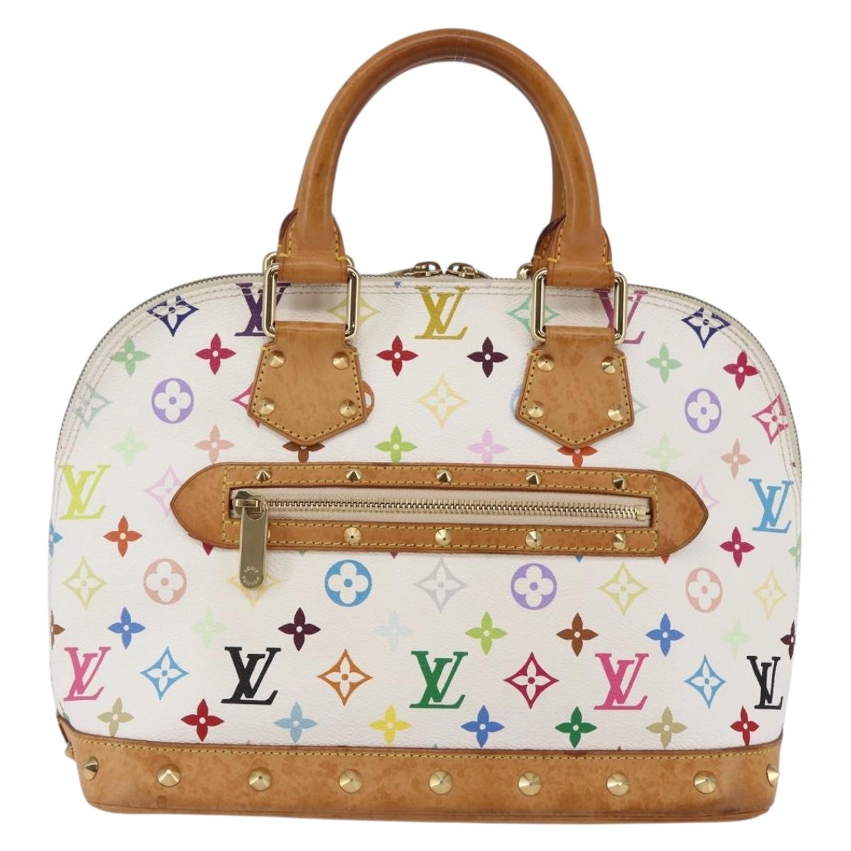 LOUIS VUITTON Monogram Multicolor Alma Hand Bag White M92647 LV Auth yk19689