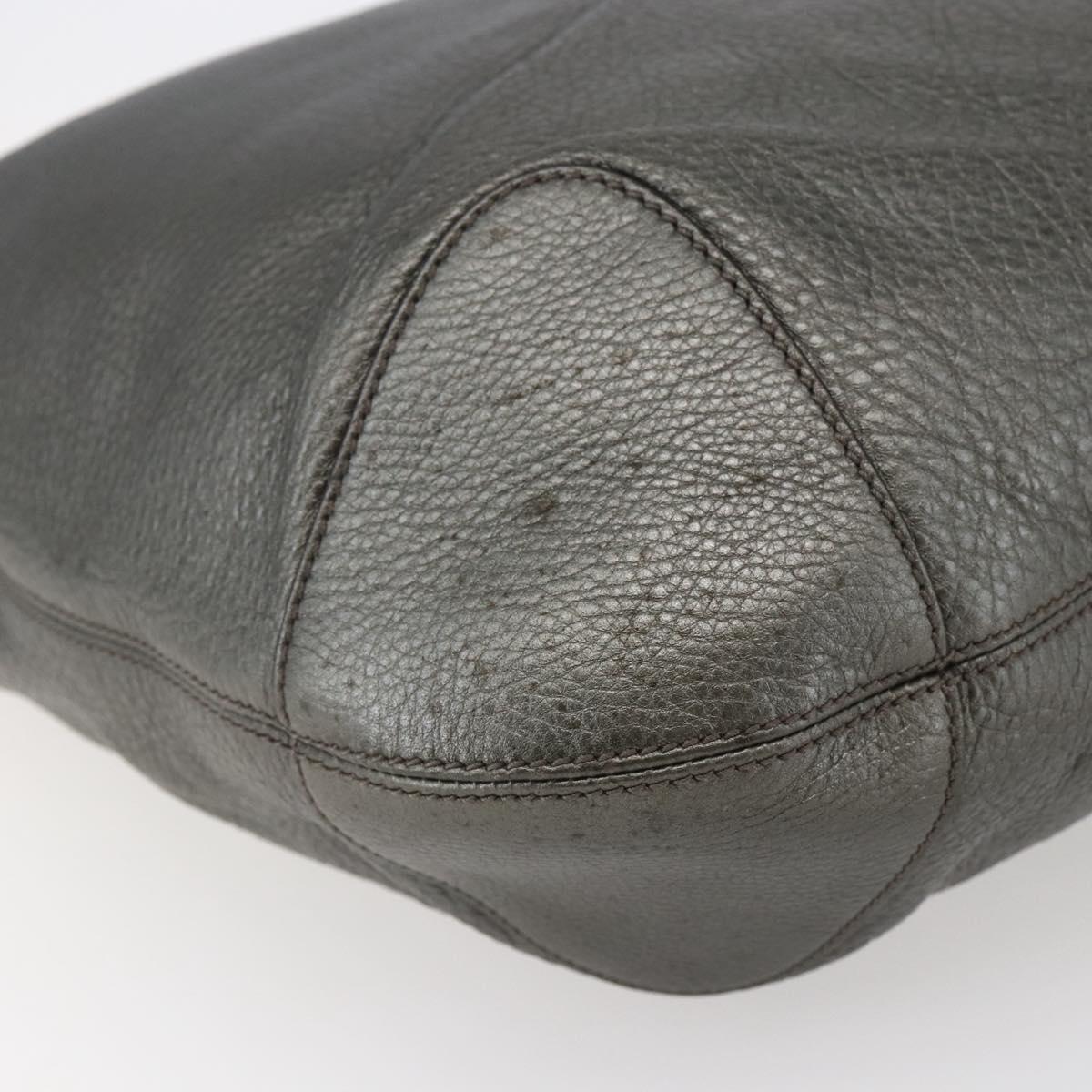 GUCCI Soho Chain Shoulder Bag Leather Silver tone 326706 Auth yk19690