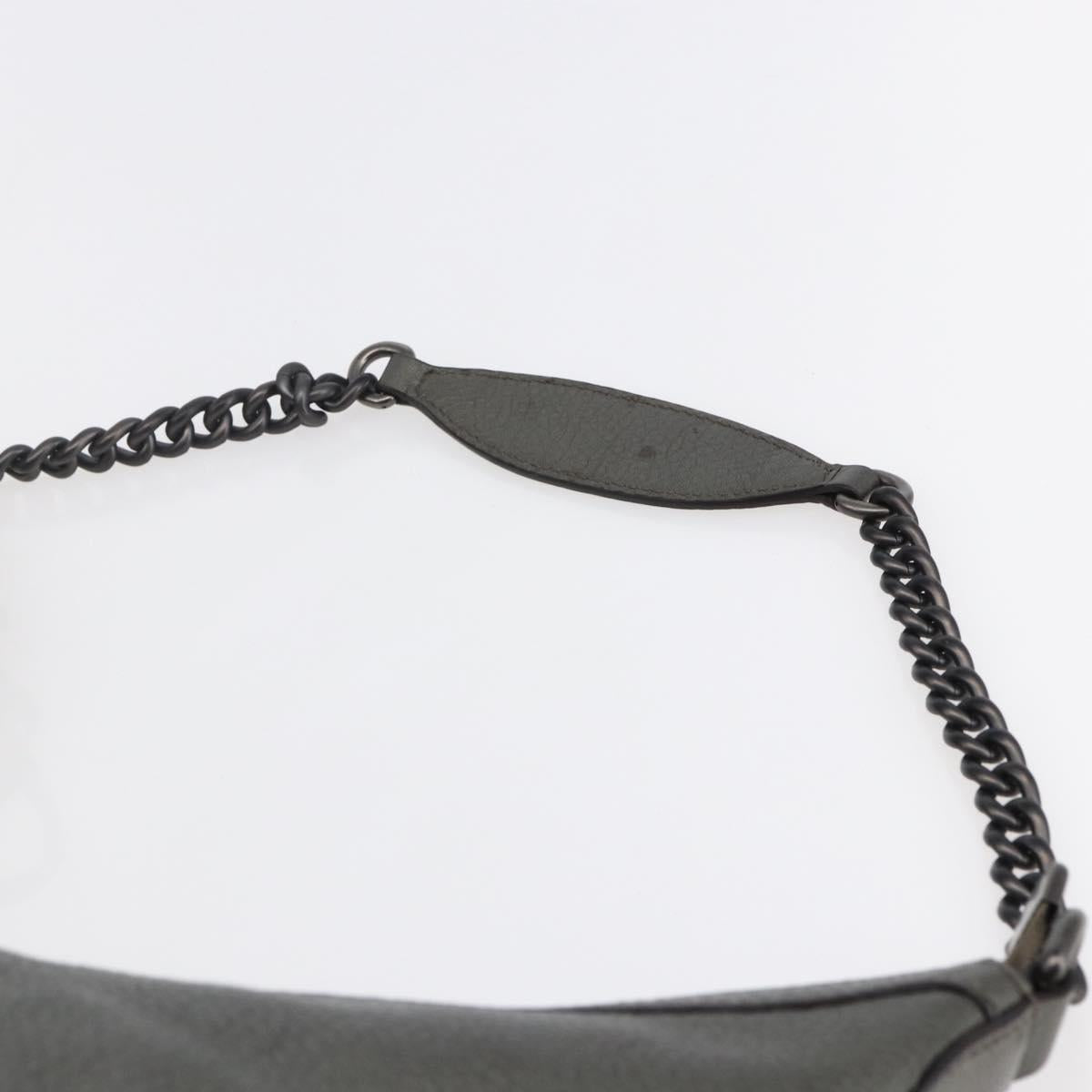 GUCCI Soho Chain Shoulder Bag Leather Silver tone 326706 Auth yk19690