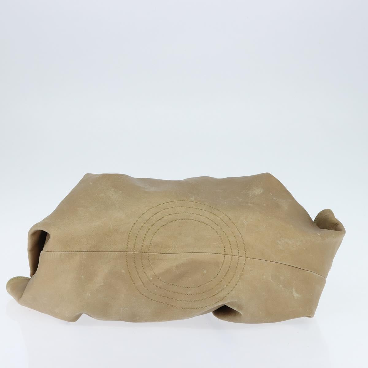 LOEWE Anagram Nappa Aire Hand Bag Leather Gold Tone Auth yk19696