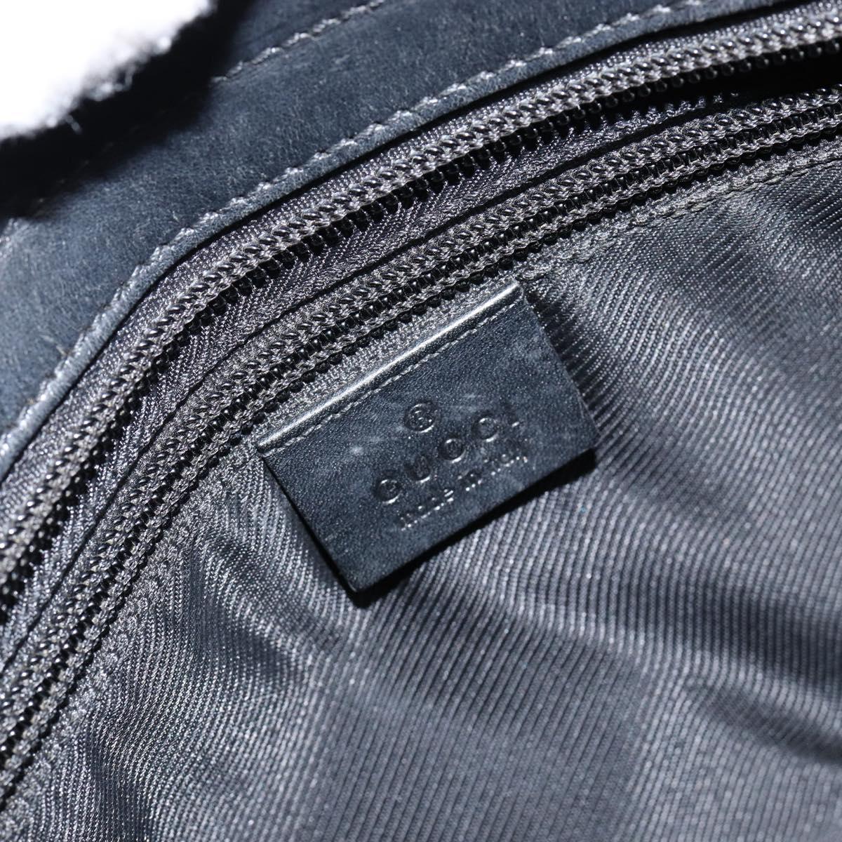 GUCCI GG Canvas Tote Bag Black Silver 34339 Auth yk19701