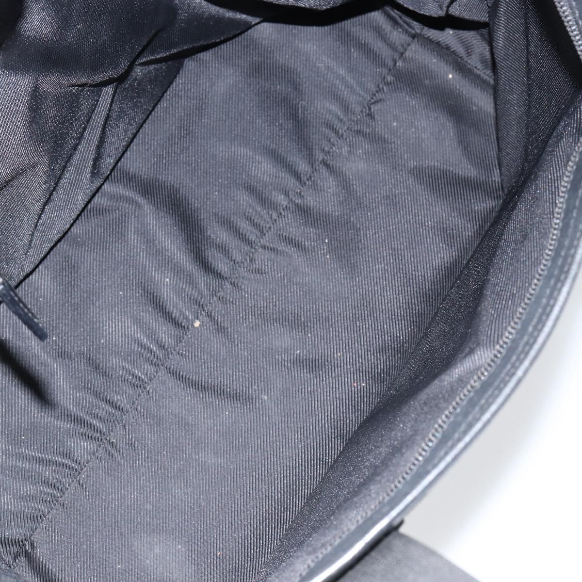 GUCCI GG Canvas Tote Bag Black Silver 34339 Auth yk19701