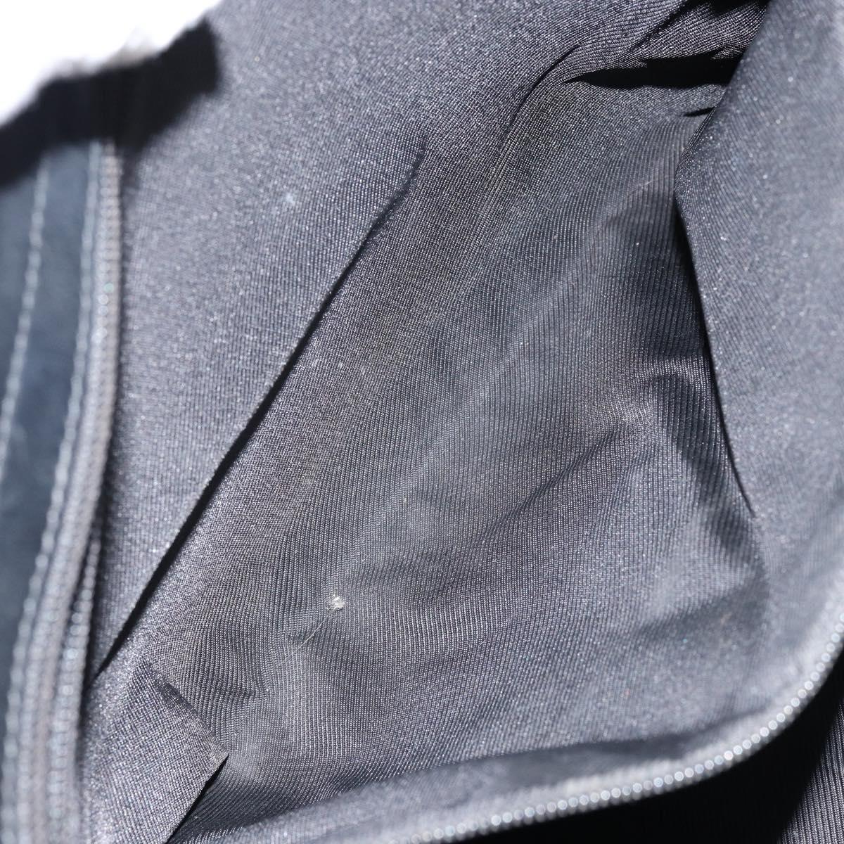 GUCCI GG Canvas Tote Bag Black Silver 34339 Auth yk19701