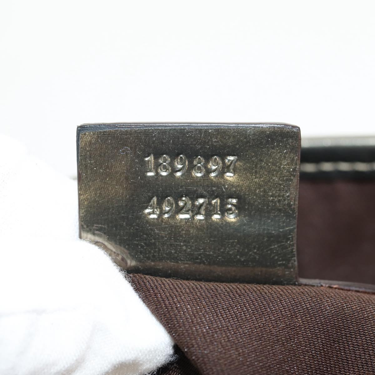 GUCCI GG Supreme Tote Bag PVC Leather Beige Silver 189897 Auth yk19708V