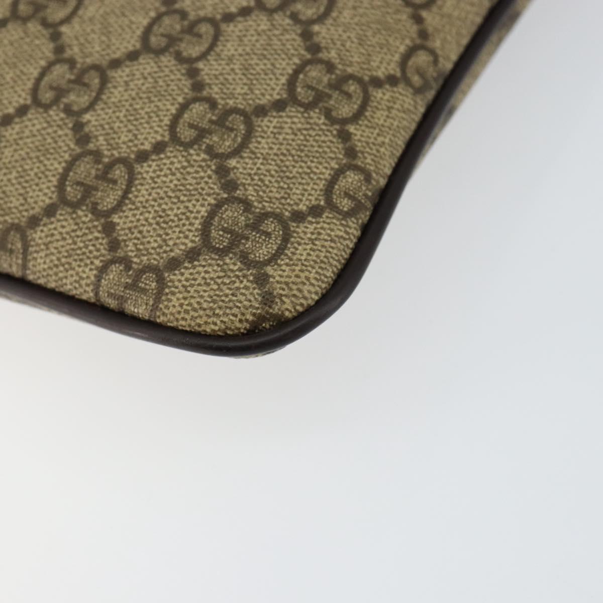 GUCCI GG Supreme Shoulder Bag PVC Beige Gold 201538 Auth yk19709