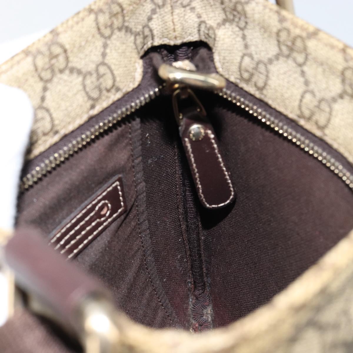 GUCCI GG Supreme Shoulder Bag PVC Beige Gold 201538 Auth yk19709