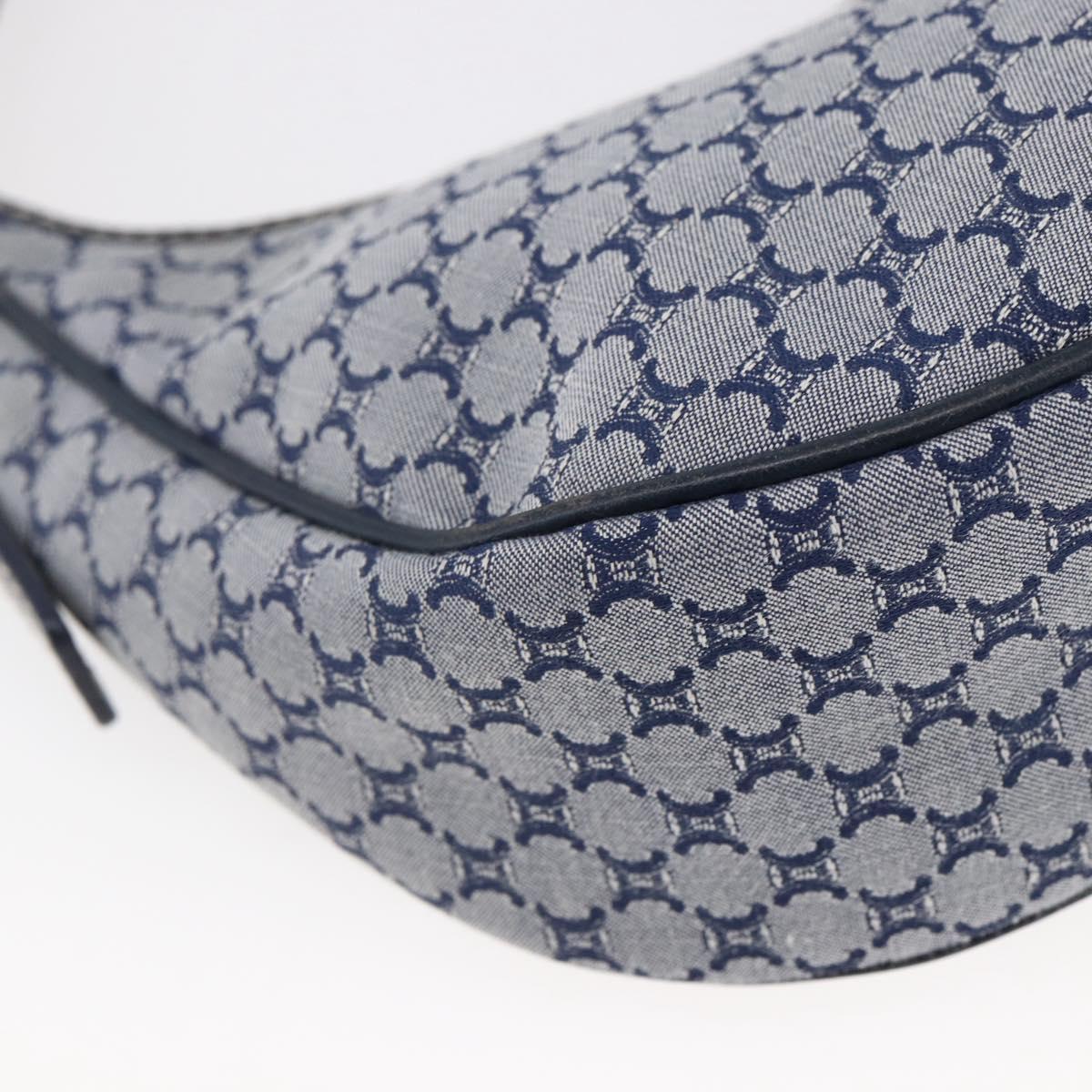 CELINE Macadam Canvas Hand Bag Navy Auth yk19718