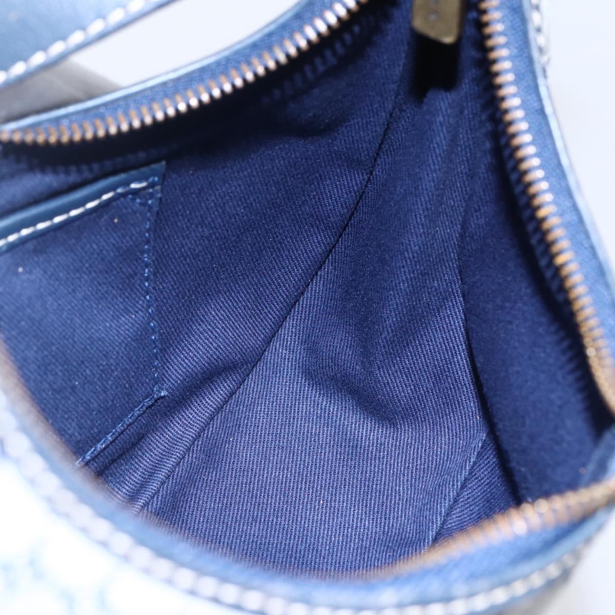 CELINE Macadam Canvas Hand Bag Navy Auth yk19718