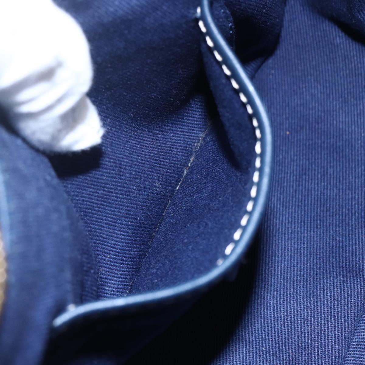 CELINE Macadam Canvas Hand Bag Navy Auth yk19718