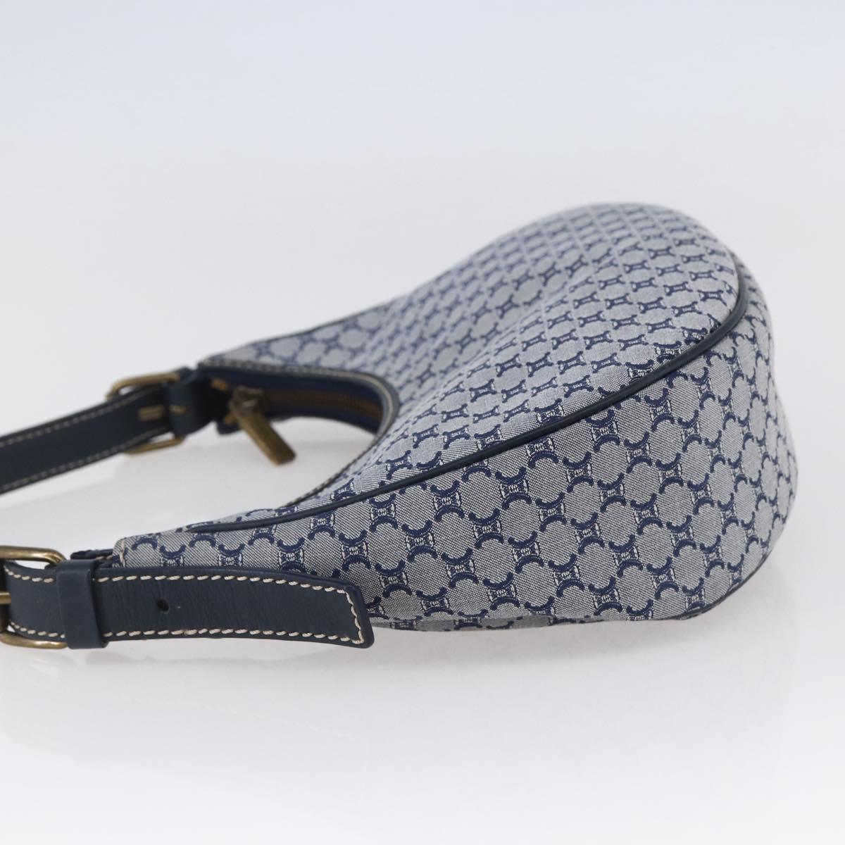 CELINE Macadam Canvas Hand Bag Navy Auth yk19718