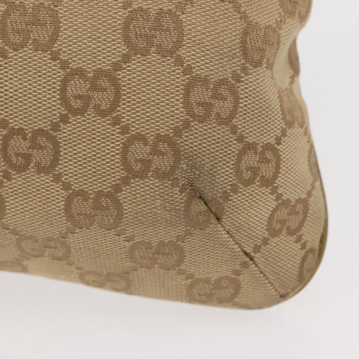 GUCCI GG Canvas Sherry Line Shoulder Bag Beige Gold 189749 001998 Auth yk19719