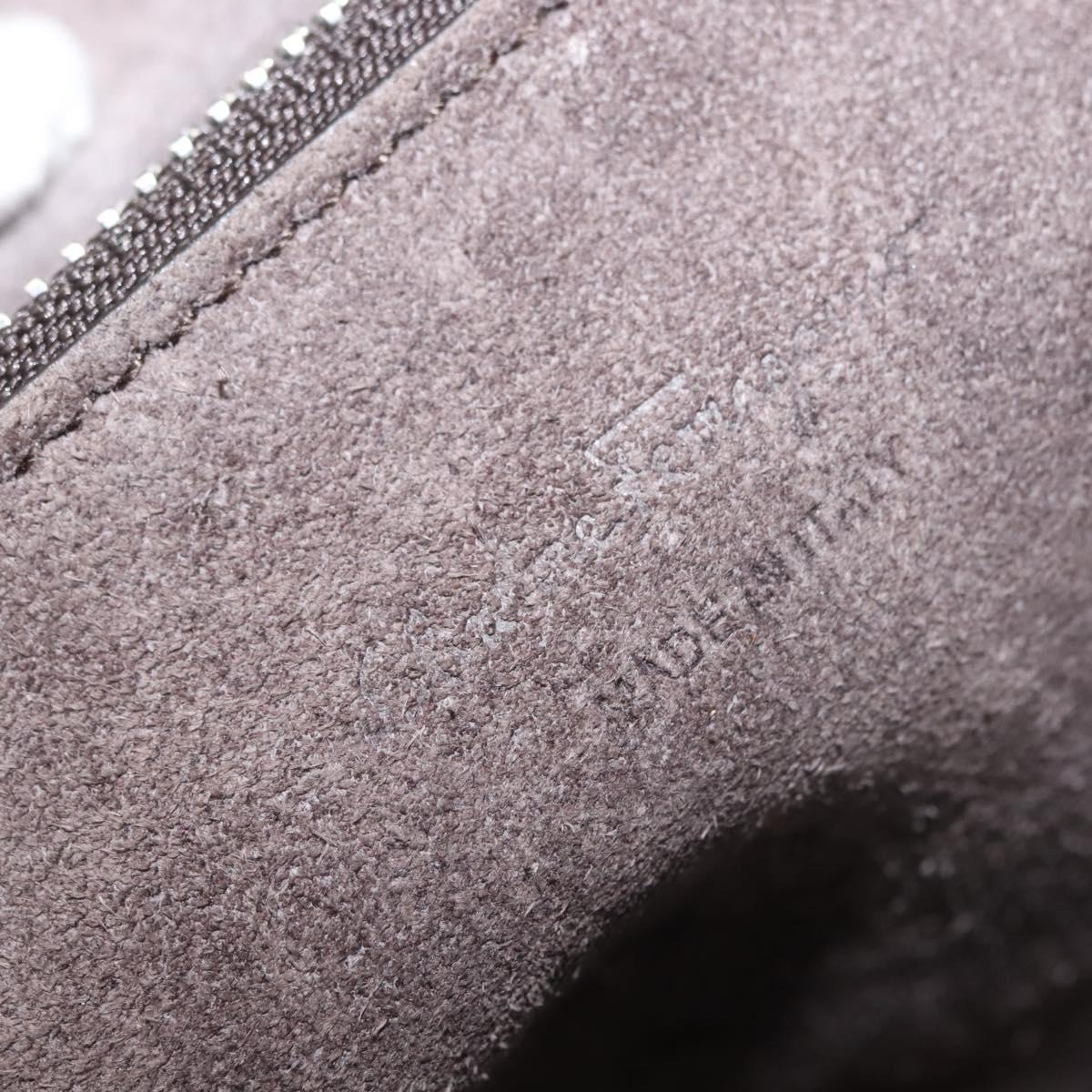 Salvatore Ferragamo Gancini Hand Bag Suede 2way Gray Silver Auth yk19722